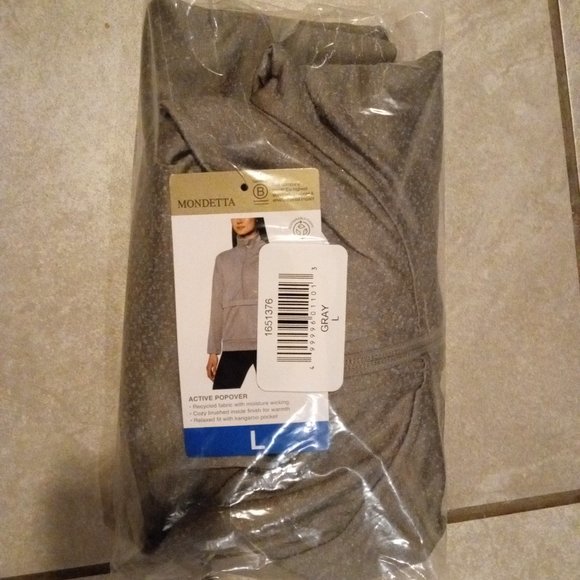 New! Mondetta Ladies' Jacquard Popover Gray pockets women girls size S or L NWT! - Picture 7 of 7